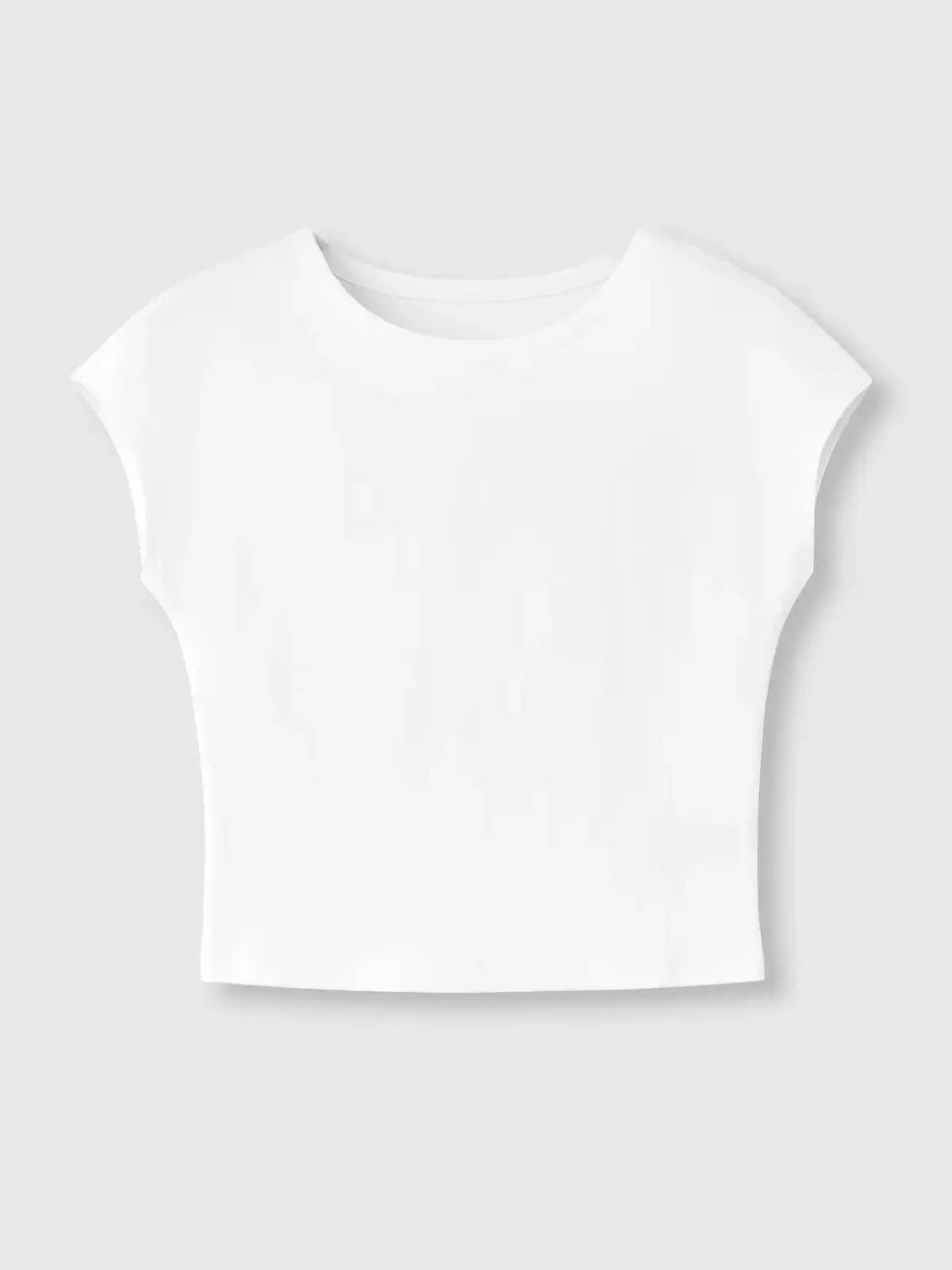 Cropped Ribbed Tee