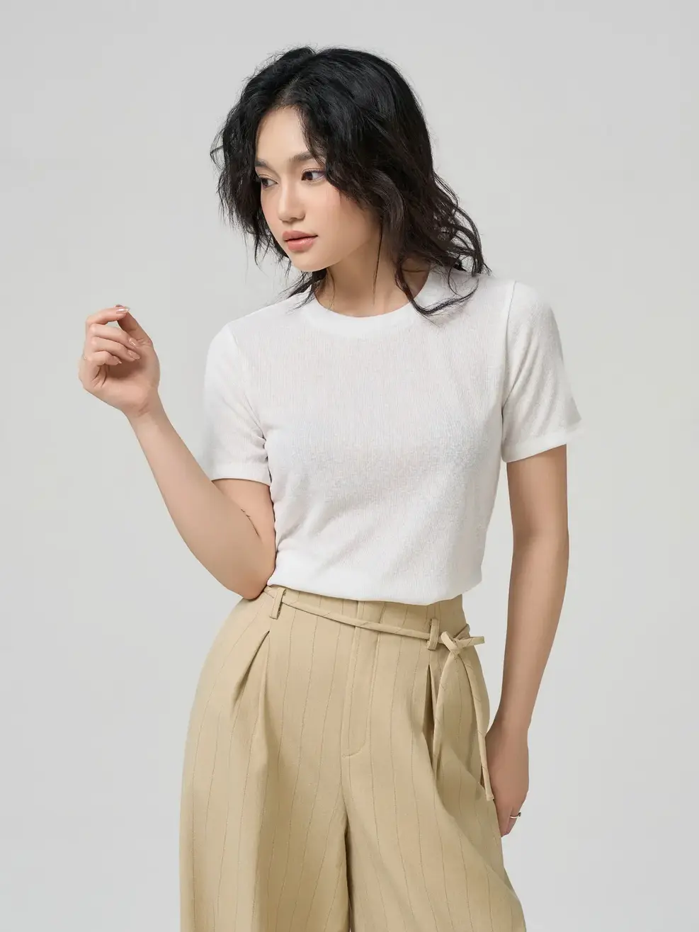 Rid Knit Pattern Tee
