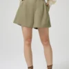 Pleated Shorts with Flap Pockets