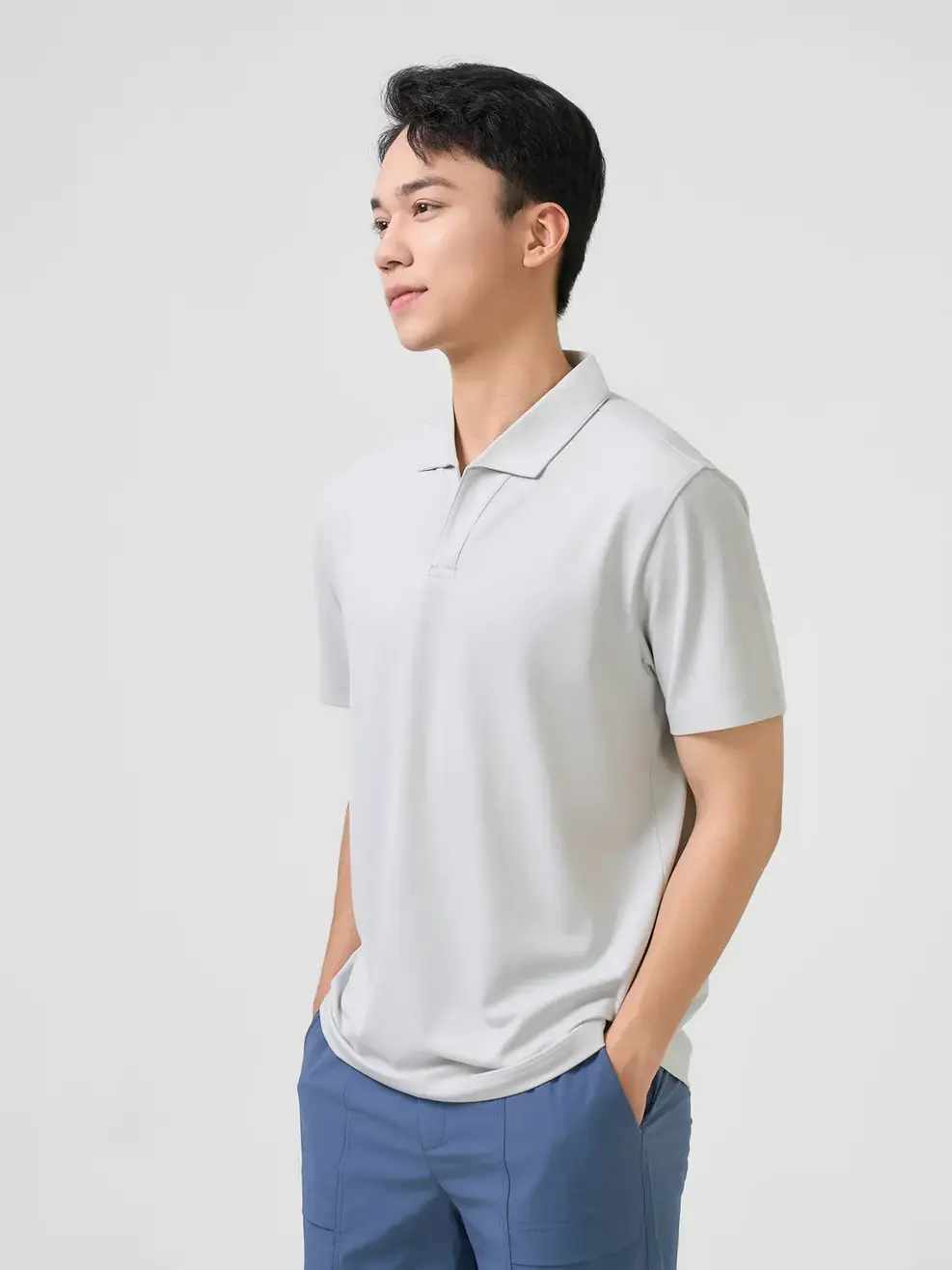 Men’s Polo Shirt with Cross Collar