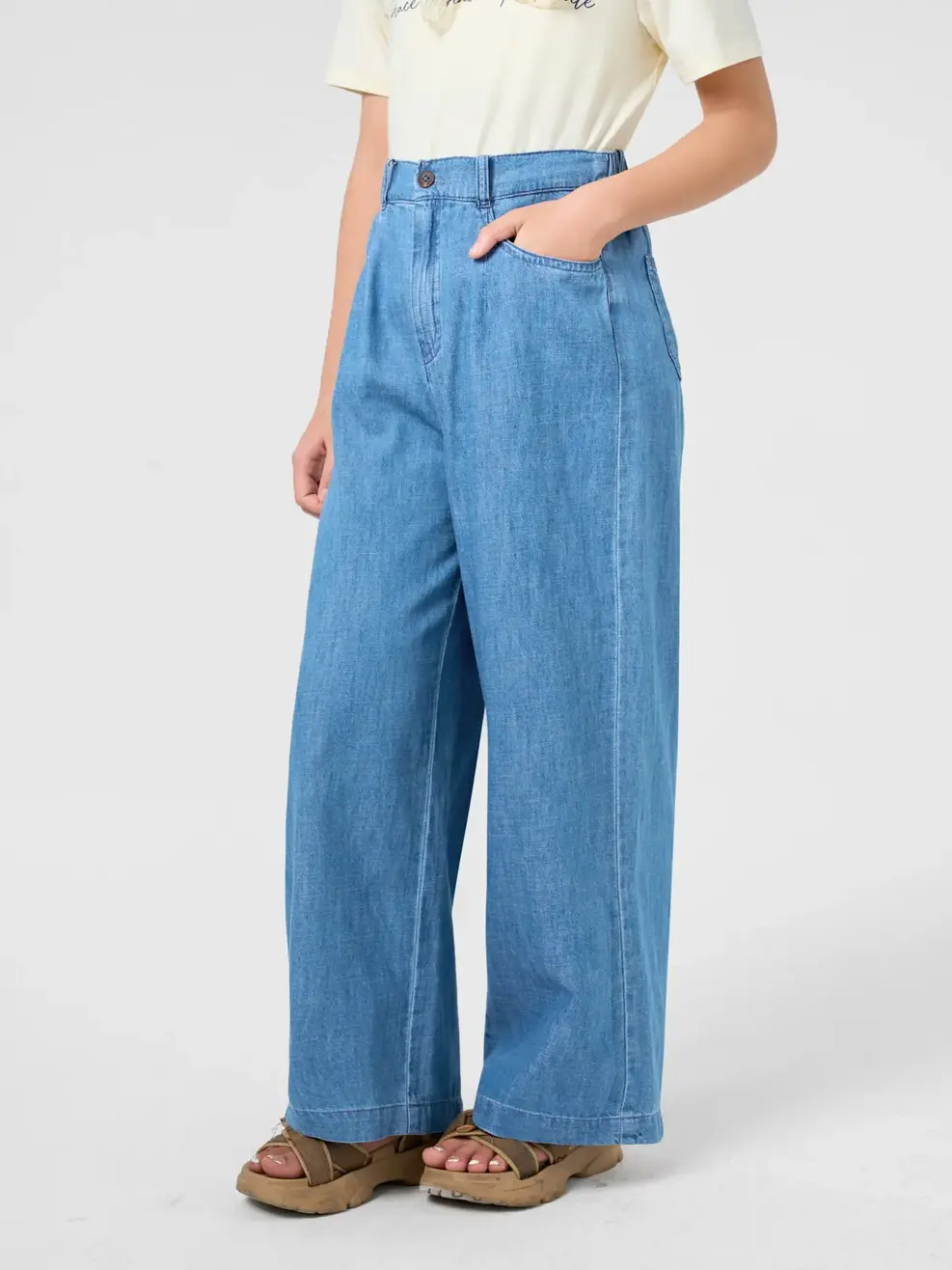 Kids' Wide-Leg Denim-Like Jeans