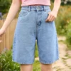 Women’s High-Waisted Wide-Leg Cropped Jeans